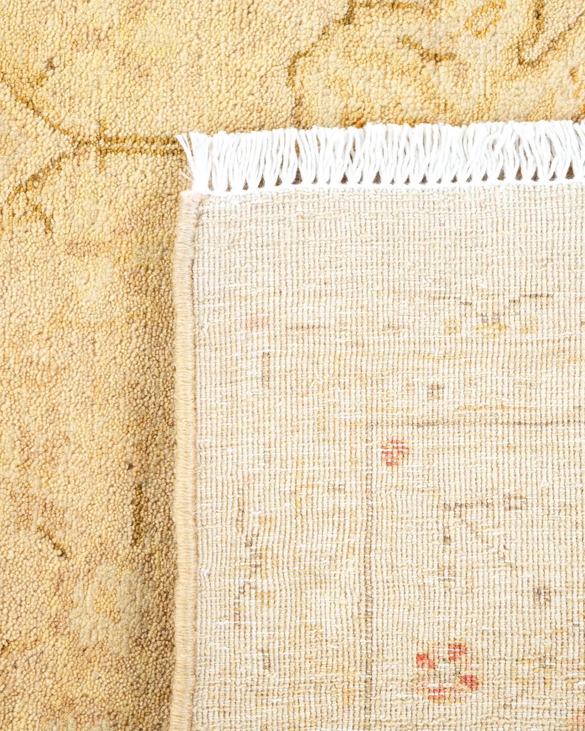 XXIe siècle et contemporain Tapis unique Oriental Mogul ivoire noué à la main unique en son genre