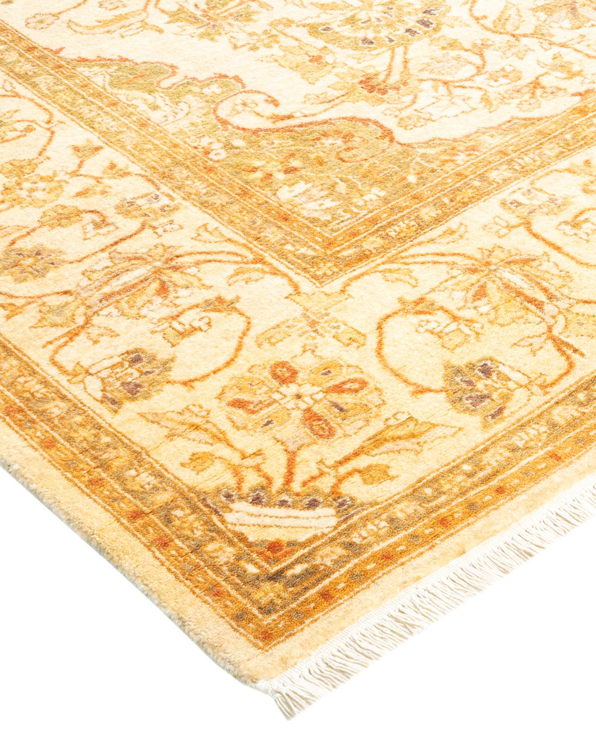 With understated palettes and allover designs, the rugs in the Mogul Collection will bring timeless sophistication to any room. Influenced by a spectrum of Turkish, Indian, and Persian designs, the artisans who handweave these wool rugs imbue