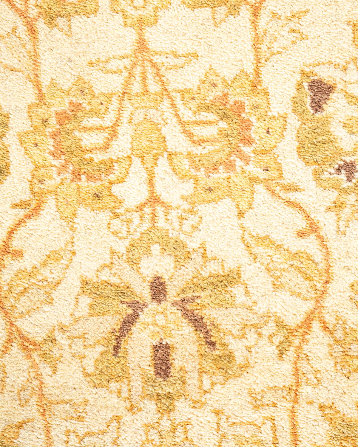 Pakistani One-of-a-kind Hand Knotted Oriental Mogul Ivory Area Rug