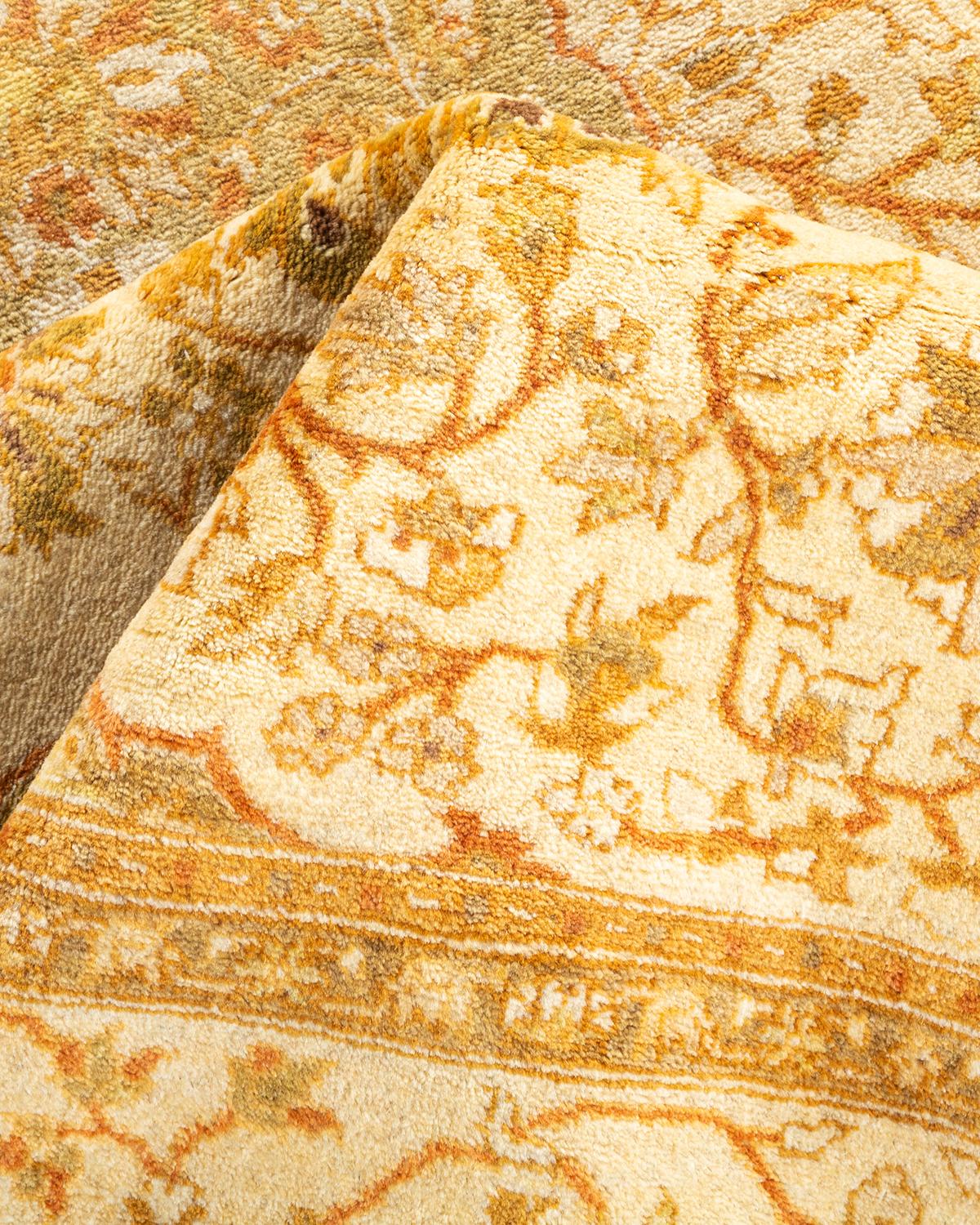 One-of-a-kind Hand Knotted Oriental Mogul Ivory Area Rug 1