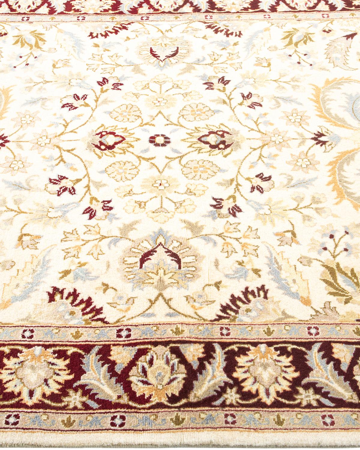 Tapis Oriental Mogul ivoire noué à la main unique en son genre Neuf - En vente à Norwalk, CT