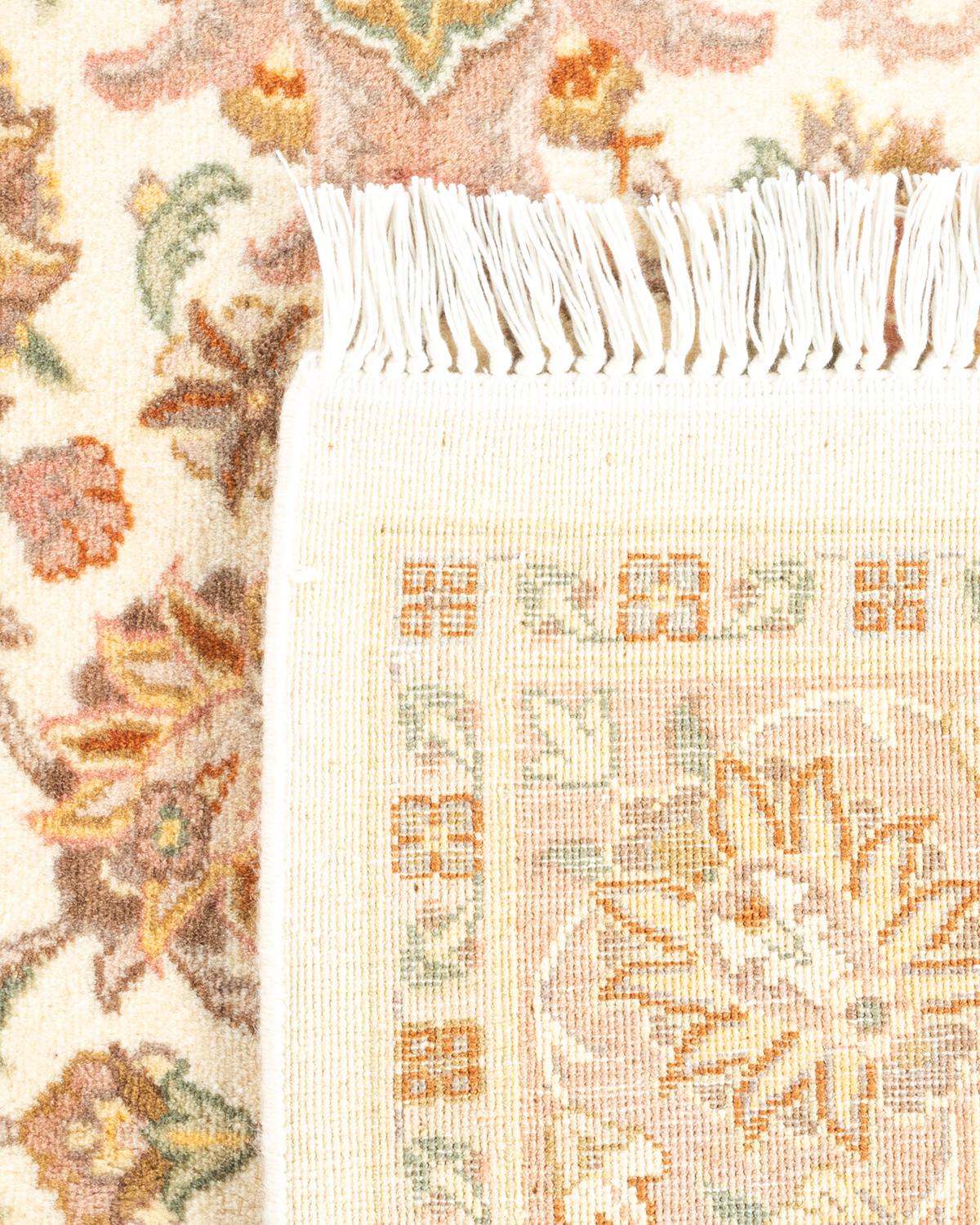 XXIe siècle et contemporain Tapis Oriental Mogul ivoire noué à la main, unique en son genre en vente
