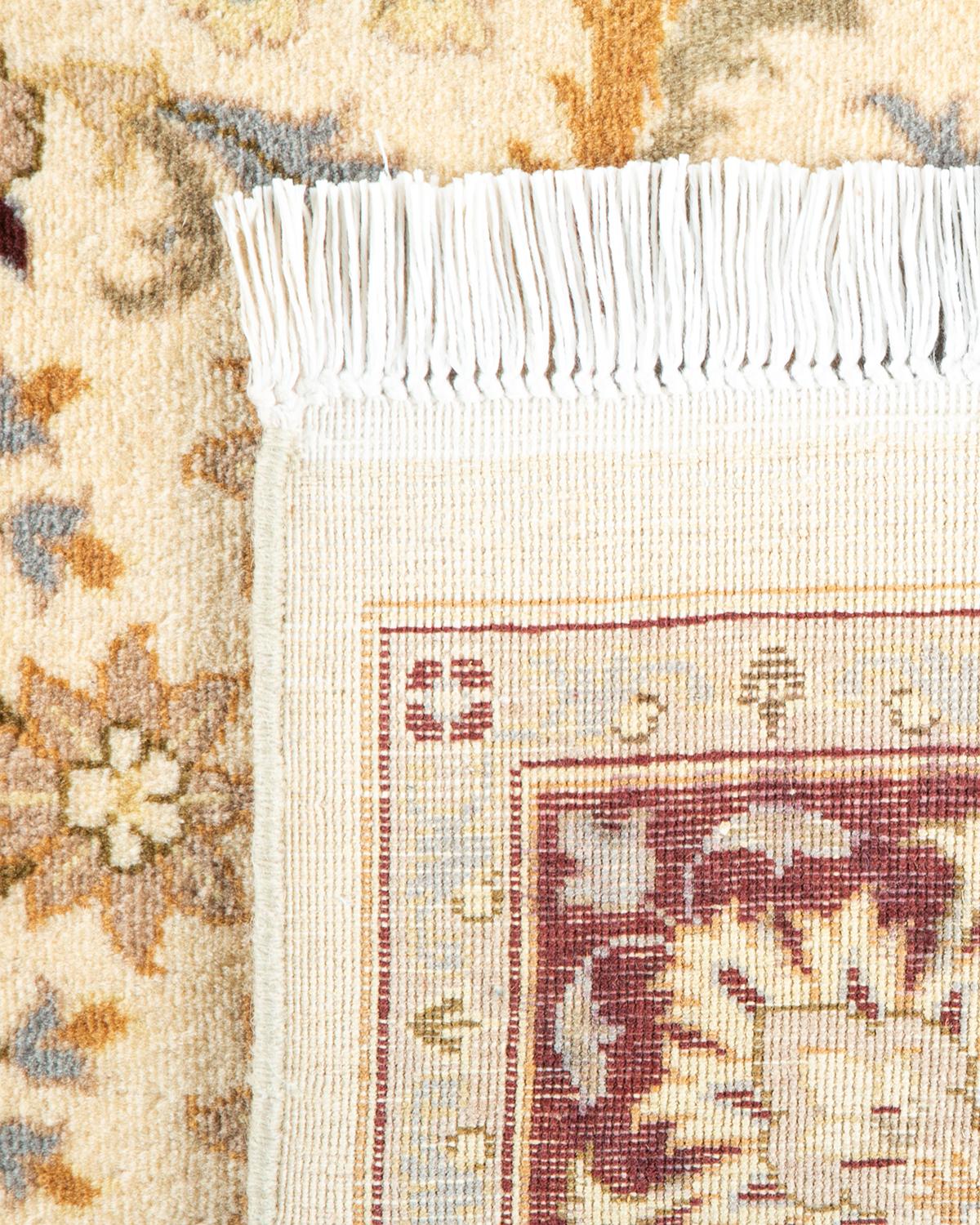 XXIe siècle et contemporain Tapis Oriental Mogul ivoire noué à la main unique en son genre en vente