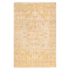 One-of-a-kind Hand Knotted Oriental Mogul Ivory Area Rug