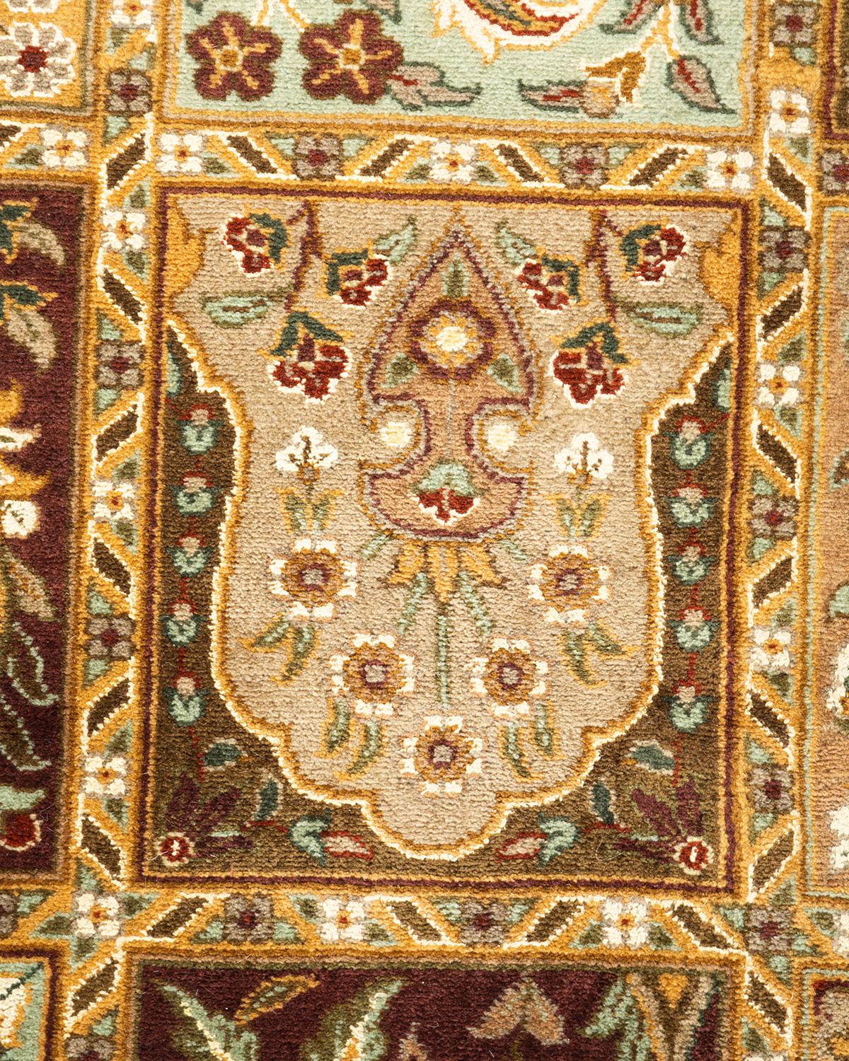 Pakistani One-of-a-kind Hand Knotted Oriental Mogul Ivory Area Rug For Sale