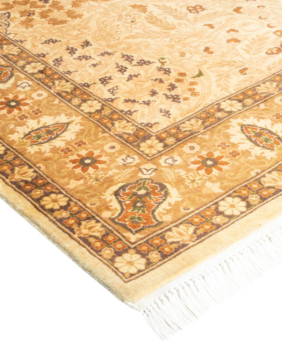 With understated palettes and allover designs, the rugs in the Mogul Collection will bring timeless sophistication to any room. Influenced by a spectrum of Turkish, Indian, and Persian designs, the artisans who handweave these wool rugs imbue
