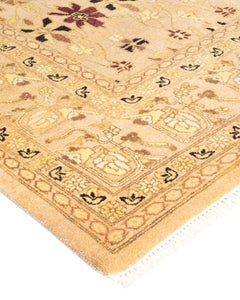 One-of-a-Kind Hand Knotted Oriental Mogul Ivory Area Rug 4' 9" x 7' 2"