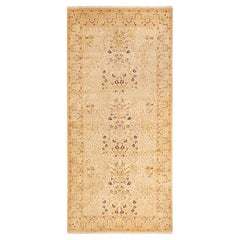 One-Of-A-Kind Hand Knotted Oriental Mogul Ivory Area Rug 5' 0" x 10' 7"