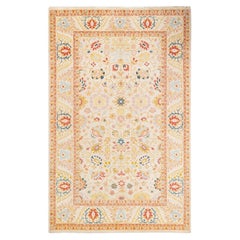 One-of-a-kind Hand Knotted Oriental Mogul Ivory Area Rug