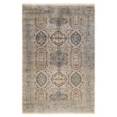 One-of-a-kind Hand Knotted Oriental Mogul Ivory Area Rug