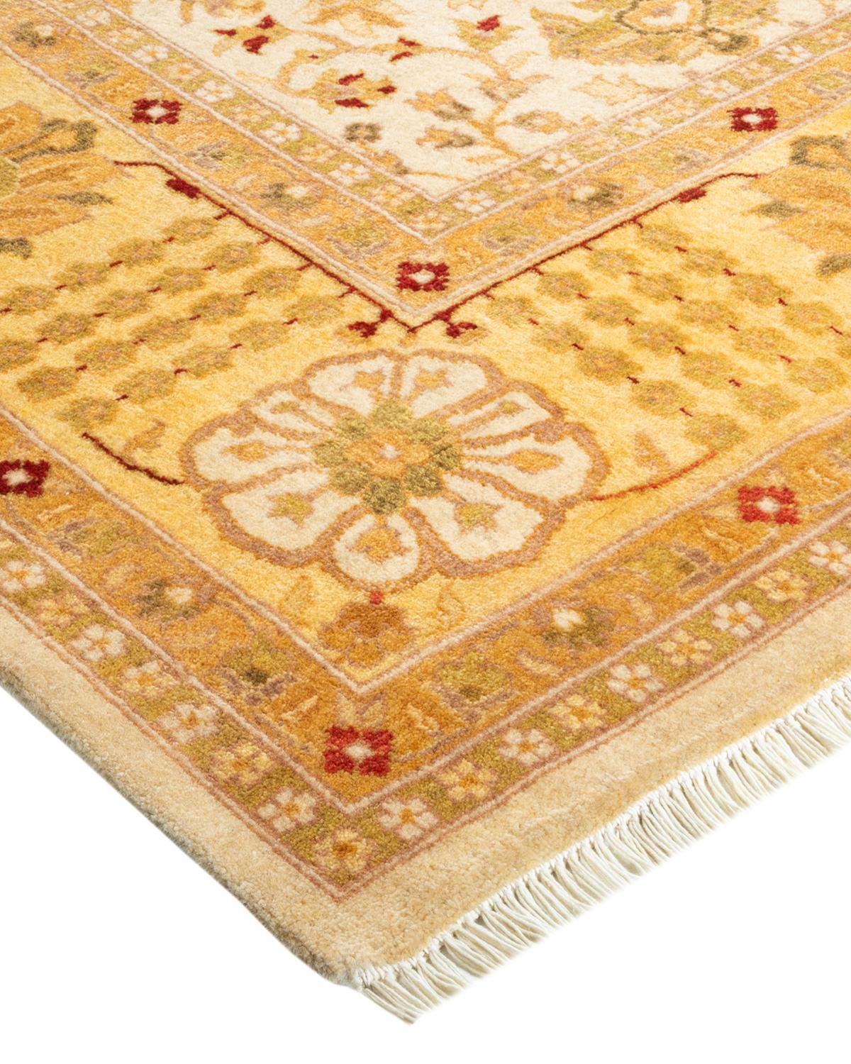 With understated palettes and allover designs, the rugs in the Mogul Collection will bring timeless sophistication to any room. Influenced by a spectrum of Turkish, Indian, and Persian designs, the artisans who handweave these wool rugs imbue