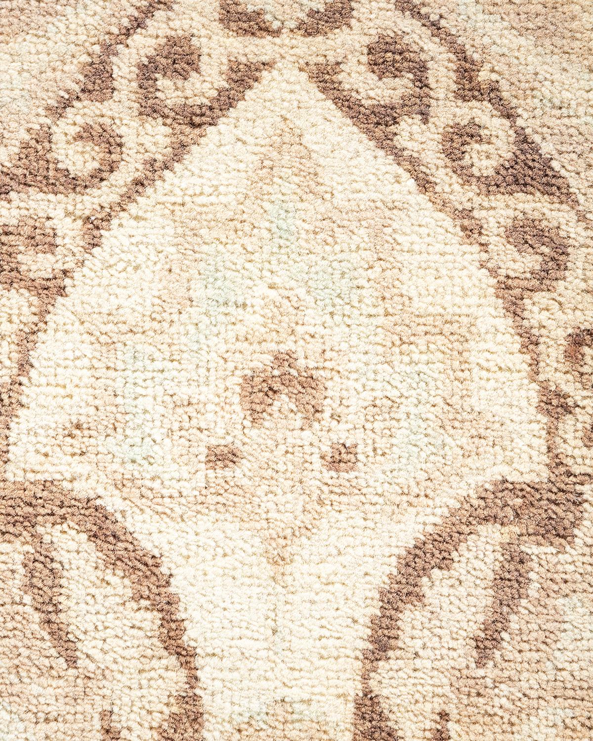 Pakistani One-of-a-kind Hand Knotted Oriental Mogul Ivory Area Rug