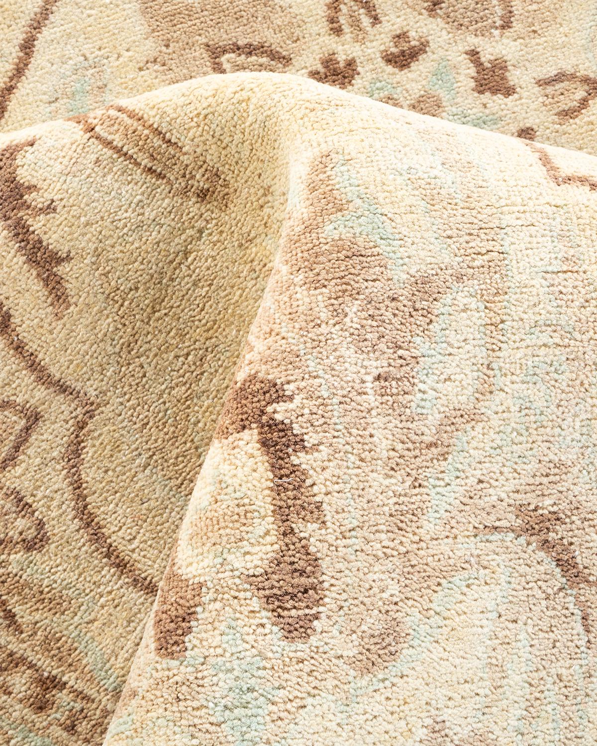 One-of-a-kind Hand Knotted Oriental Mogul Ivory Area Rug 1