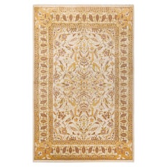 One-of-a-kind Hand Knotted Oriental Mogul Ivory Area Rug