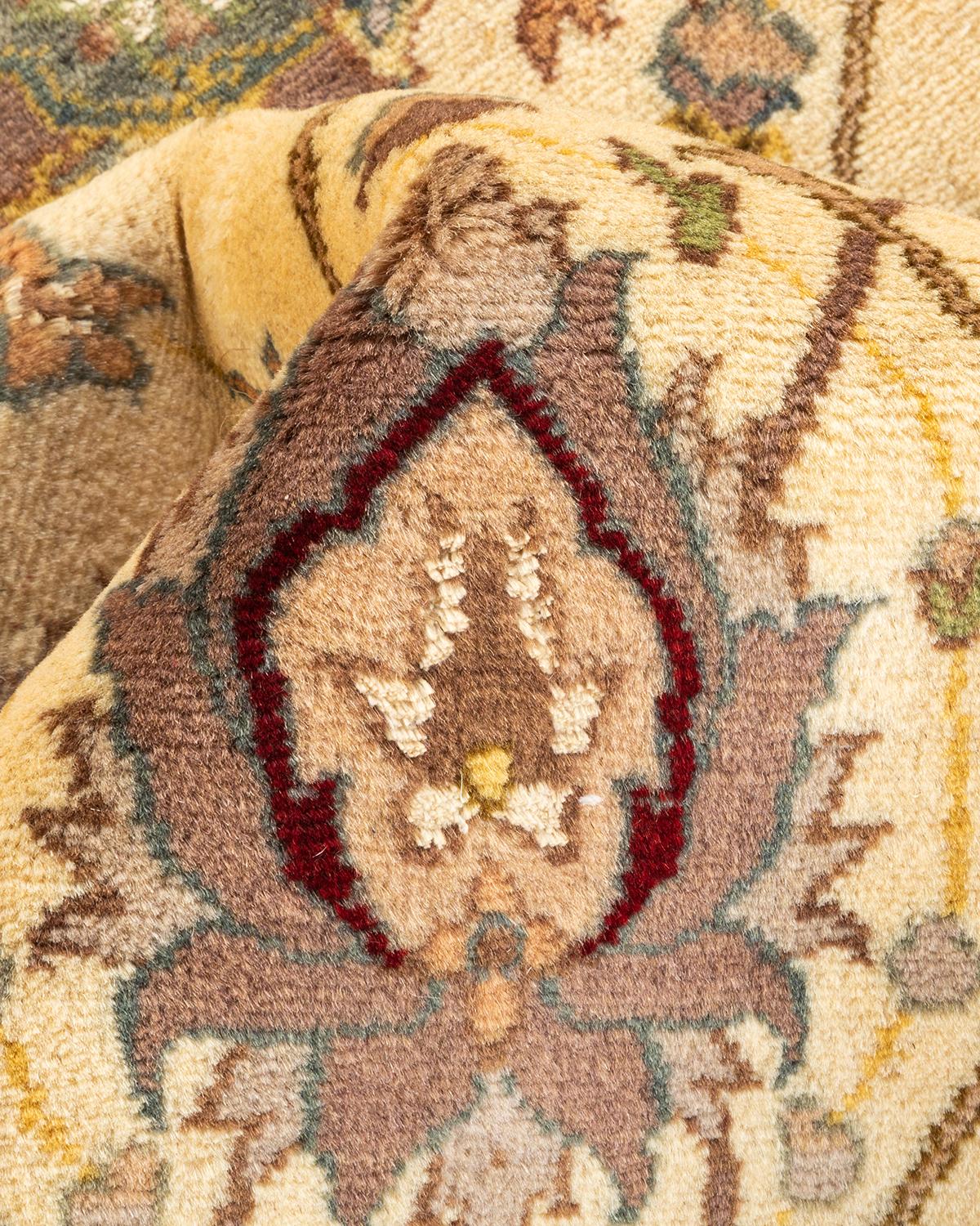 One-Of-A-Kind Hand Knotted Oriental Mogul Ivory Area Rug 6' 2