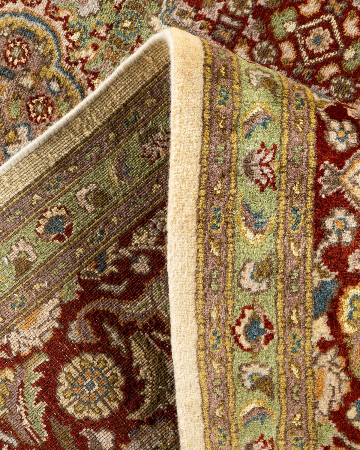 Wool One-of-a-kind Hand Knotted Oriental Mogul Ivory Area Rug For Sale