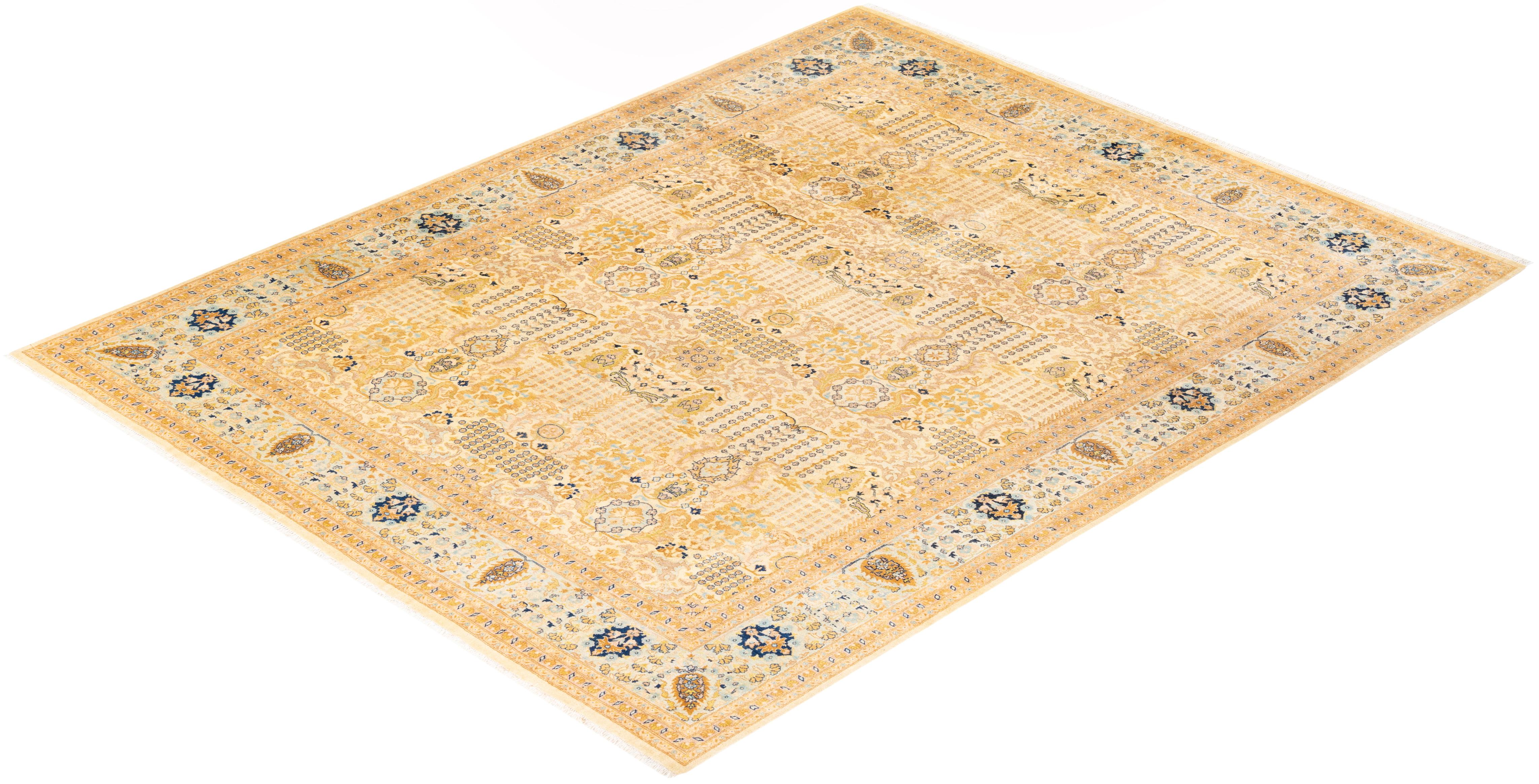 Tappeto orientale Mogul Ivory, unico nel suo genere e annodato a mano in vendita 2