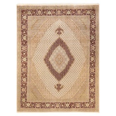One-Of-A-Kind Hand Knotted Oriental Mogul Ivory Area Rug 8' 0" x 10' 5"