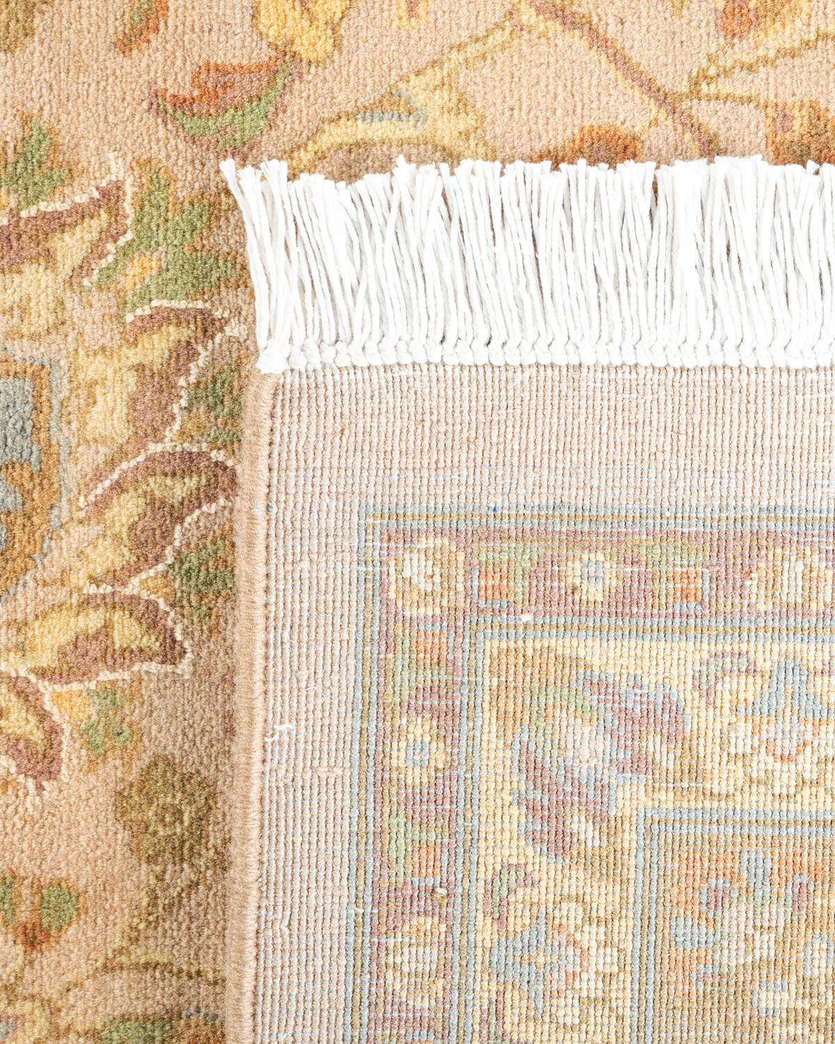 XXIe siècle et contemporain Tapis Oriental Mogul ivoire noué à la main, unique en son genre en vente