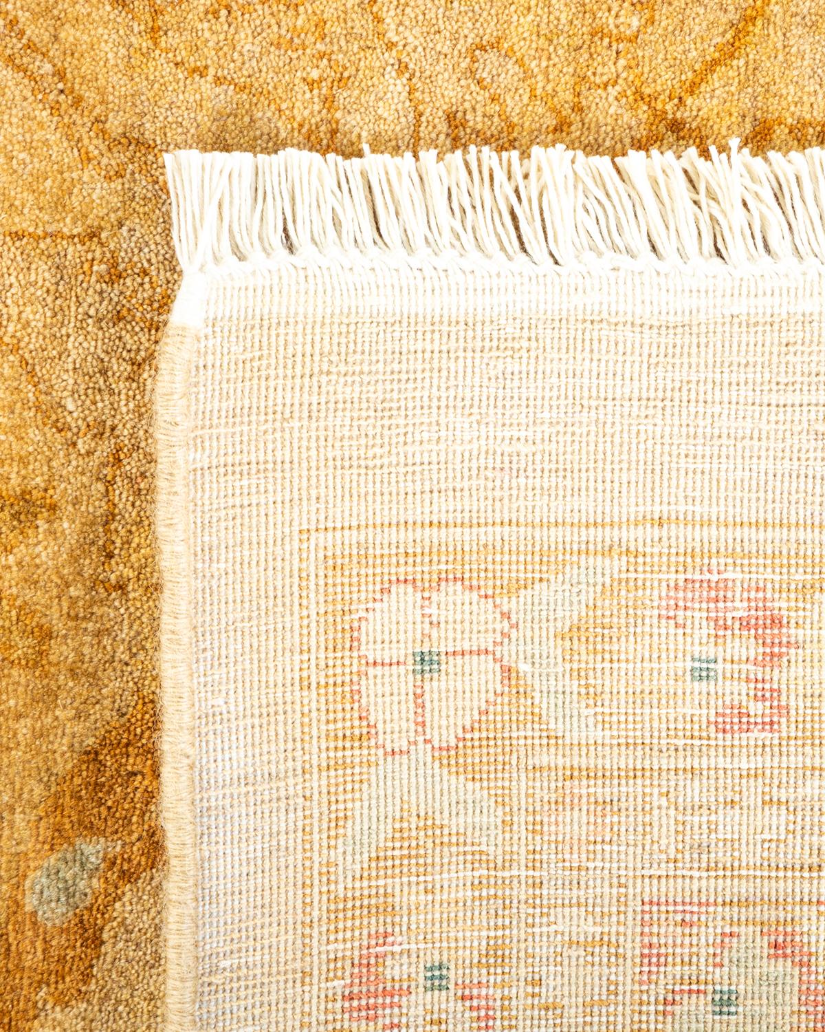 XXIe siècle et contemporain Tapis Oriental Mogul ivoire noué à la main unique en son genre
