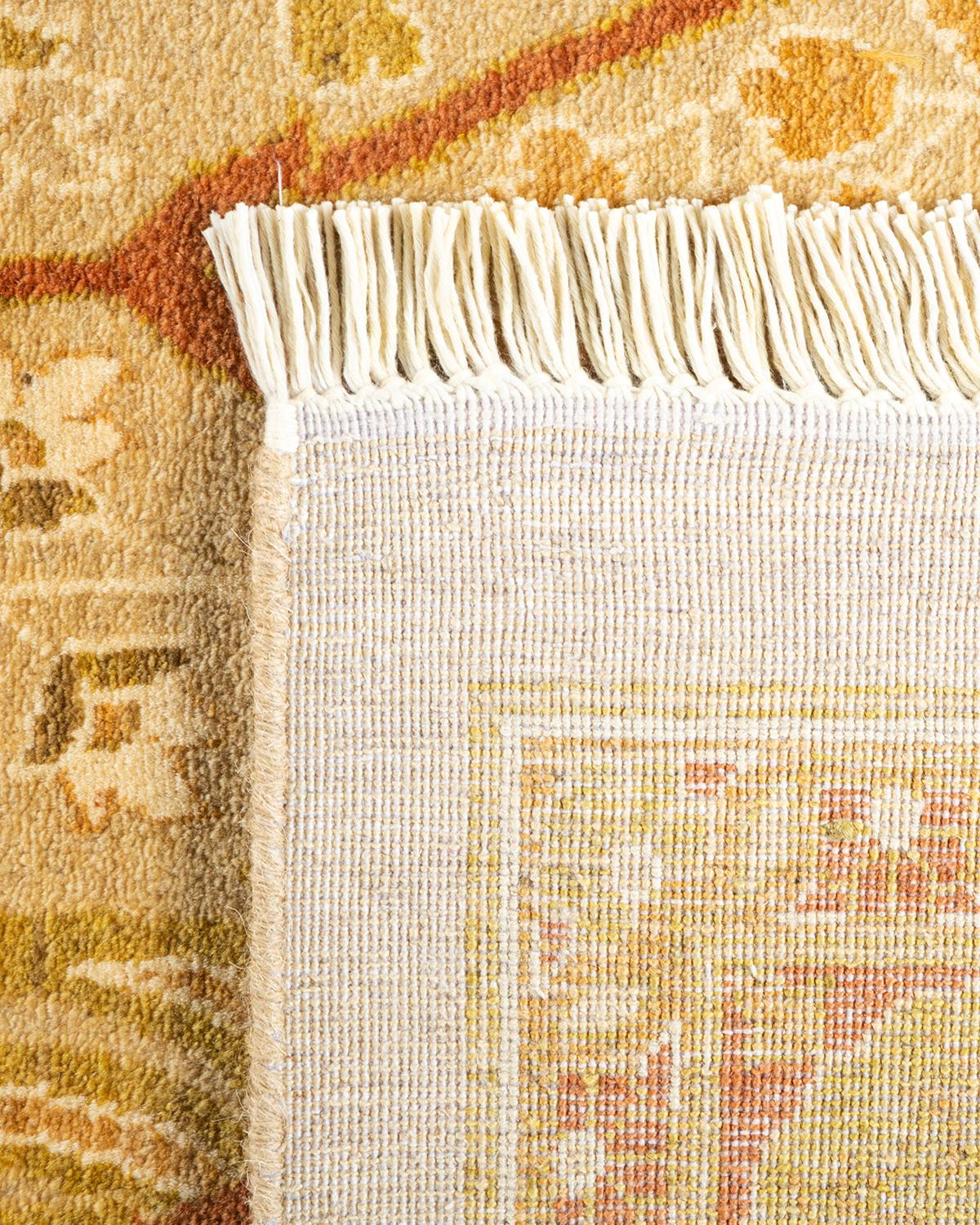 XXIe siècle et contemporain Tapis Oriental Mogul ivoire noué à la main unique en son genre en vente