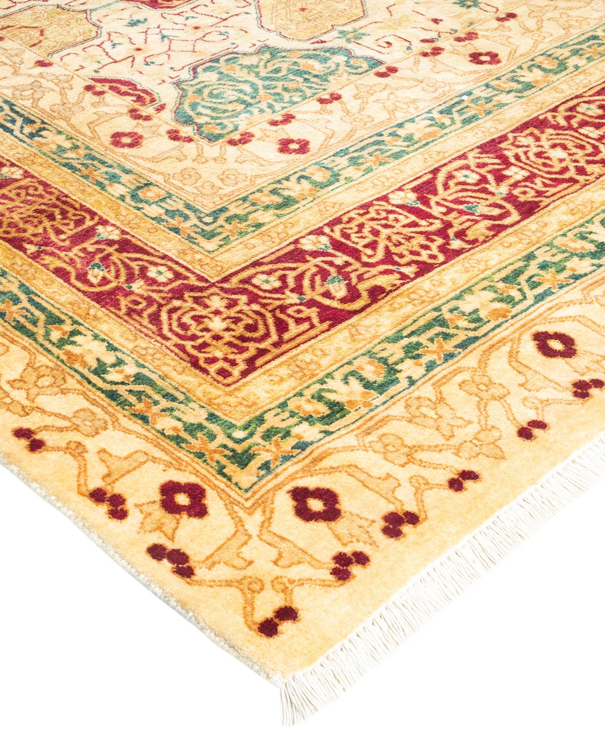 With understated palettes and allover designs, the rugs in the Mogul Collection will bring timeless sophistication to any room. Influenced by a spectrum of Turkish, Indian, and Persian designs, the artisans who handweave these wool rugs imbue