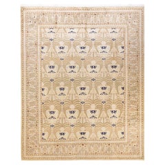 One-Of-A-Kind Hand Knotted Oriental Mogul Ivory Area Rug