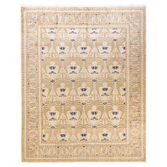 One-Of-A-Kind Hand Knotted Oriental Mogul Ivory Area Rug