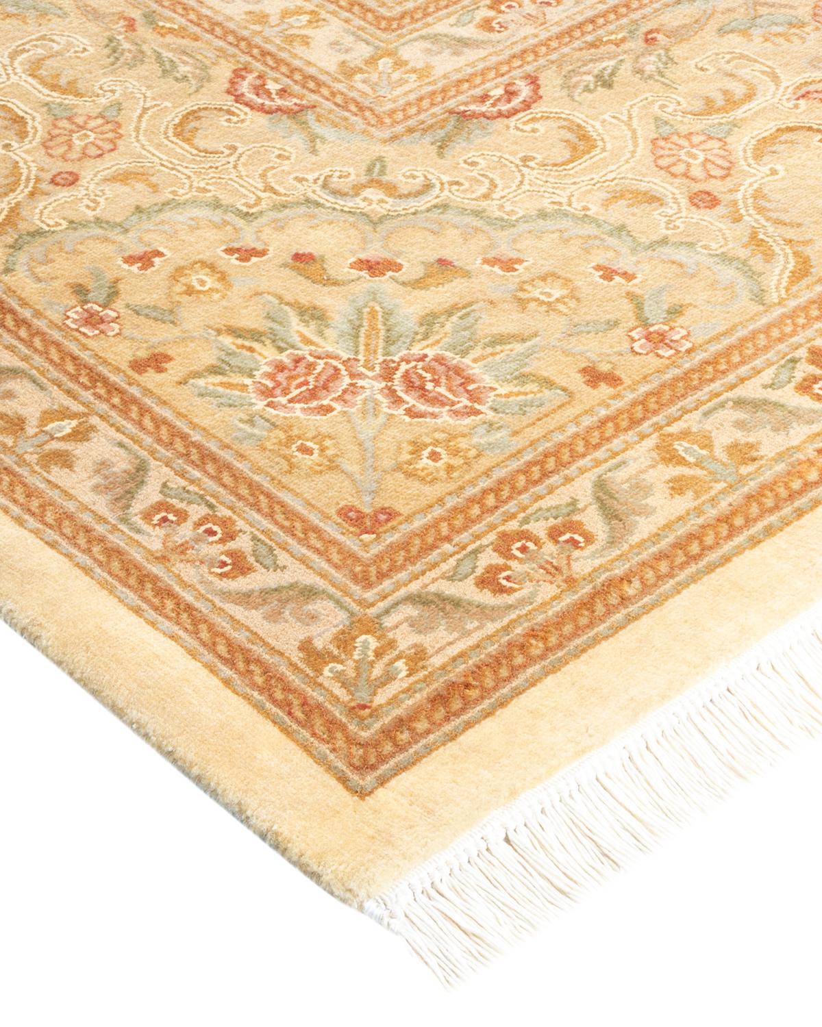 With understated palettes and allover designs, the rugs in the Mogul Collection will bring timeless sophistication to any room. Influenced by a spectrum of Turkish, Indian, and Persian designs, the artisans who handweave these wool rugs imbue