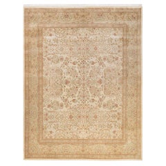 One-of-a-kind Hand Knotted Oriental Mogul Ivory Area Rug