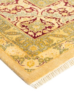 One-of-a-Kind Hand Knotted Oriental Mogul Ivory Area Rug 8' 3" x 10' 6"
