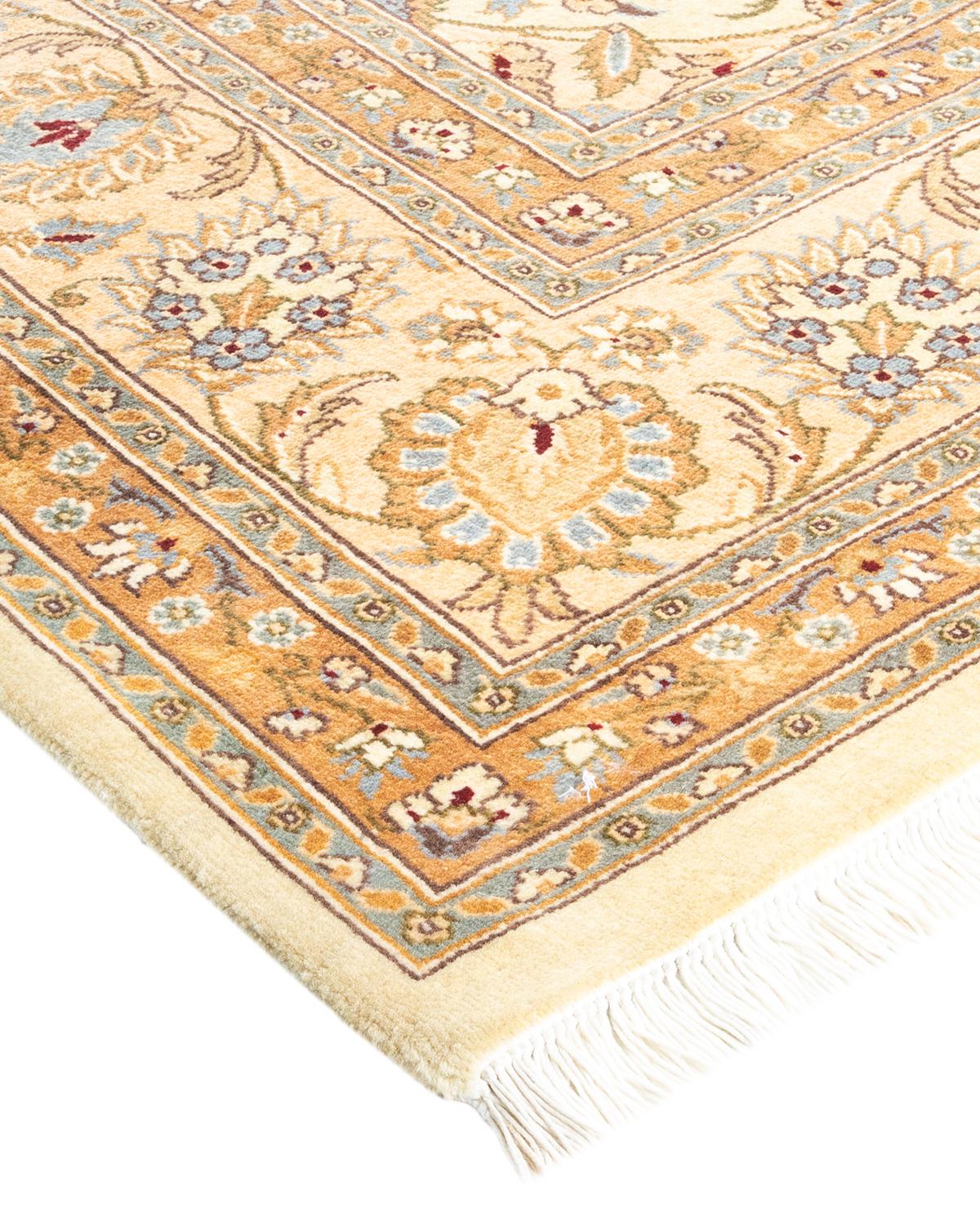 With understated palettes and allover designs, the rugs in the Mogul Collection will bring timeless sophistication to any room. Influenced by a spectrum of Turkish, Indian, and Persian designs, the artisans who handweave these wool rugs imbue