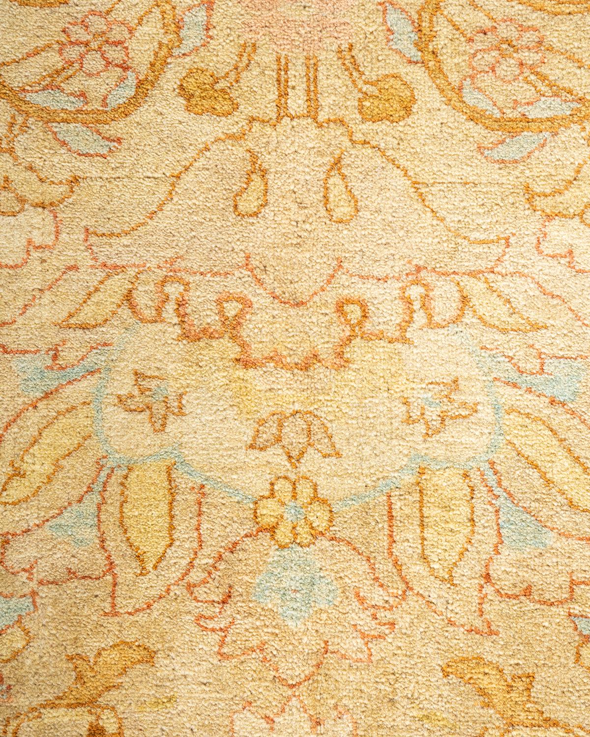 Alfombra Oriental Mogul Marfil Anudada a Mano, Única en su Género Pakistaní en venta