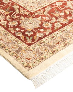 One-of-a-kind Hand Knotted Oriental Mogul Ivory Area Rug