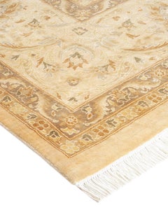 One-Of-A-Kind Hand Knotted Oriental Mogul Ivory Area Rug 9' 0" x 12' 2"