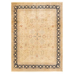 One-Of-A-Kind Hand Knotted Oriental Mogul Ivory Area Rug