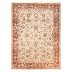 One-of-a-kind Hand Knotted Oriental Mogul Ivory Area Rug