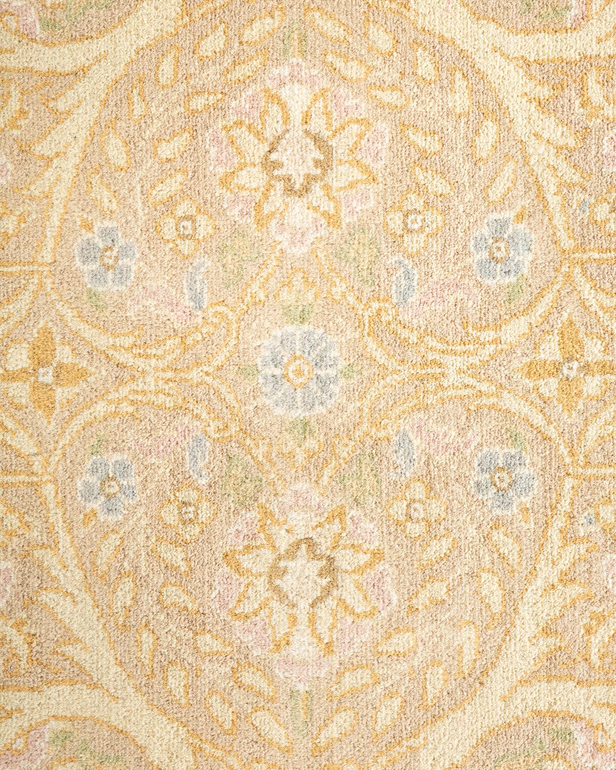 Alfombra Oriental Mogul Marfil Anudada a Mano, Única en su Género Pakistaní en venta