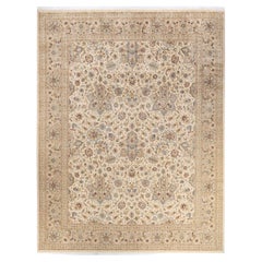 One-of-a-kind Hand Knotted Oriental Mogul Ivory Area Rug