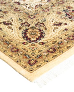 One-Of-A-Kind Hand Knotted Oriental Mogul Ivory Area Rug 9' 2" x 12' 4"