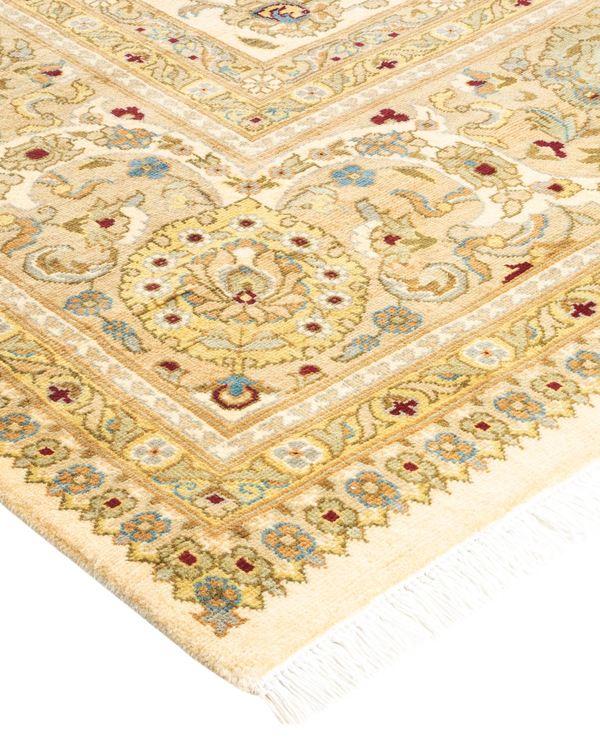 With understated palettes and allover designs, the rugs in the Mogul Collection will bring timeless sophistication to any room. Influenced by a spectrum of Turkish, Indian, and Persian designs, the artisans who handweave these wool rugs imbue