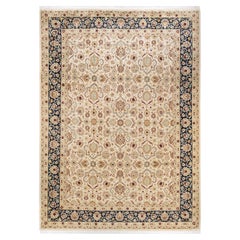 One-of-a-kind Hand Knotted Oriental Mogul Ivory Area Rug