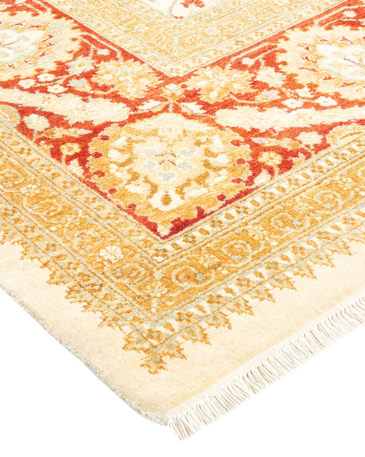 With understated palettes and allover designs, the rugs in the Mogul Collection will bring timeless sophistication to any room. Influenced by a spectrum of Turkish, Indian, and Persian designs, the artisans who handweave these wool rugs imbue