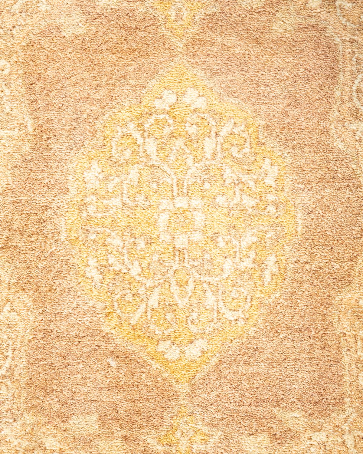 Pakistani One-of-a-kind Hand Knotted Oriental Mogul Ivory Area Rug For Sale