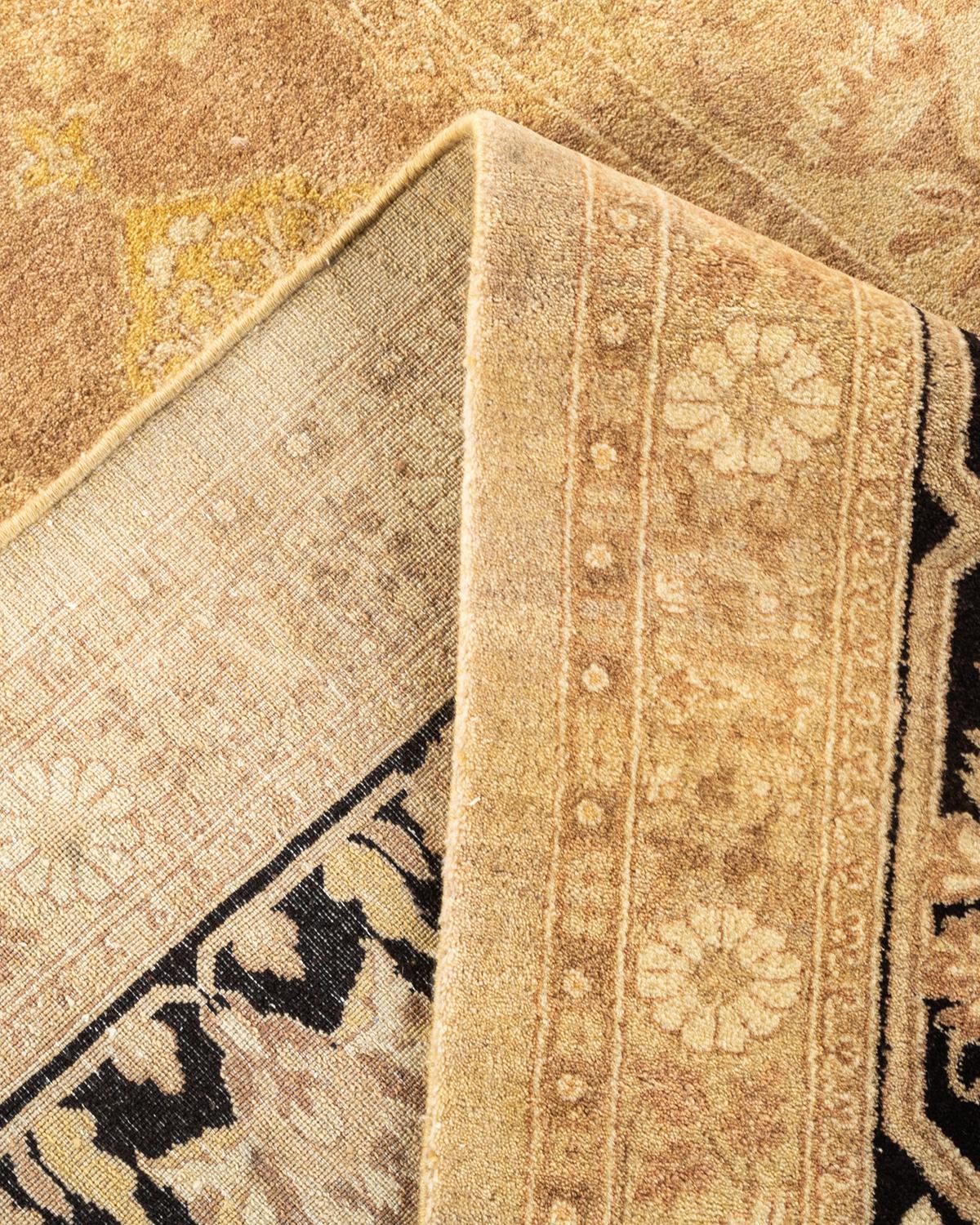 Wool One-of-a-kind Hand Knotted Oriental Mogul Ivory Area Rug For Sale