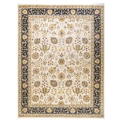 One-Of-A-Kind Hand Knotted Oriental Mogul Ivory Area Rug 9
 3" x 12
 3"