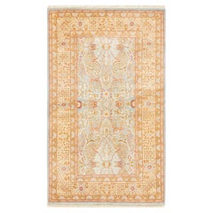 One-of-a-kind Hand Knotted Oriental Mogul Light Blue Area Rug