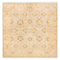 Tapis Oriental Mogul bleu clair noué à la main - Exemplaire unique