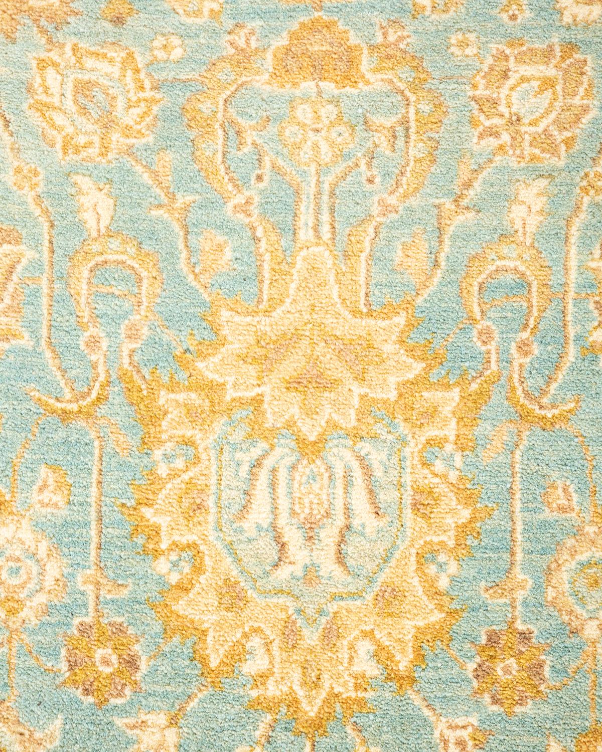 Tapis Oriental Mogul bleu clair noué à la main - Exemplaire unique Neuf - En vente à Norwalk, CT