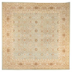 One-Of-A-Kind Hand Knotted Oriental Mogul Light Blue Area Rug 8' 1" x 8' 2"